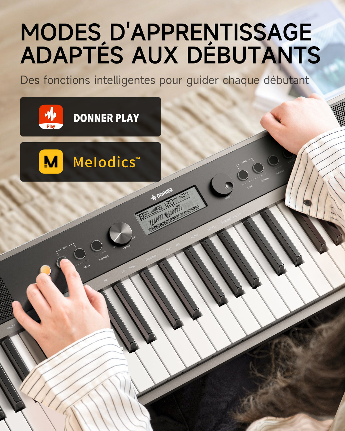 Donner SD-15 Clavier électronique 61 touches-Bundle mit Zubehör##