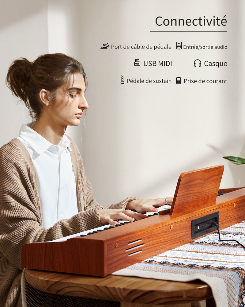 Donner DEP-1S piano numérique clavier d'e-piano semi-lesté de style bois