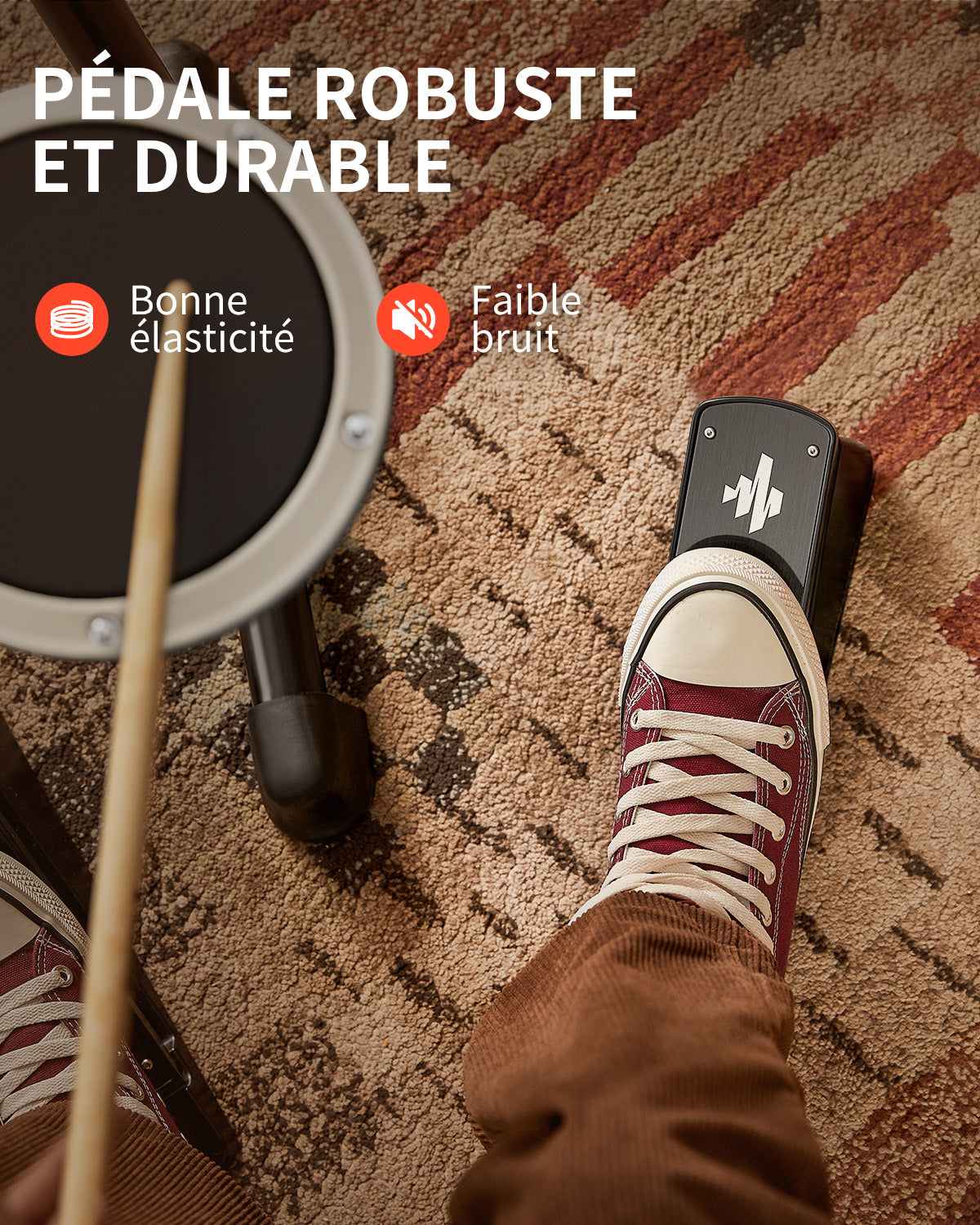 Donner DED-80 Batterie électrique-Blanc##