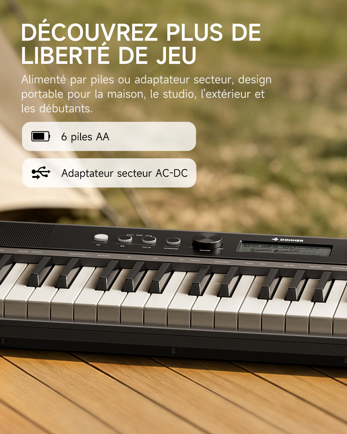 Donner SD-15 Clavier électronique 61 touches-Bundle mit Zubehör##