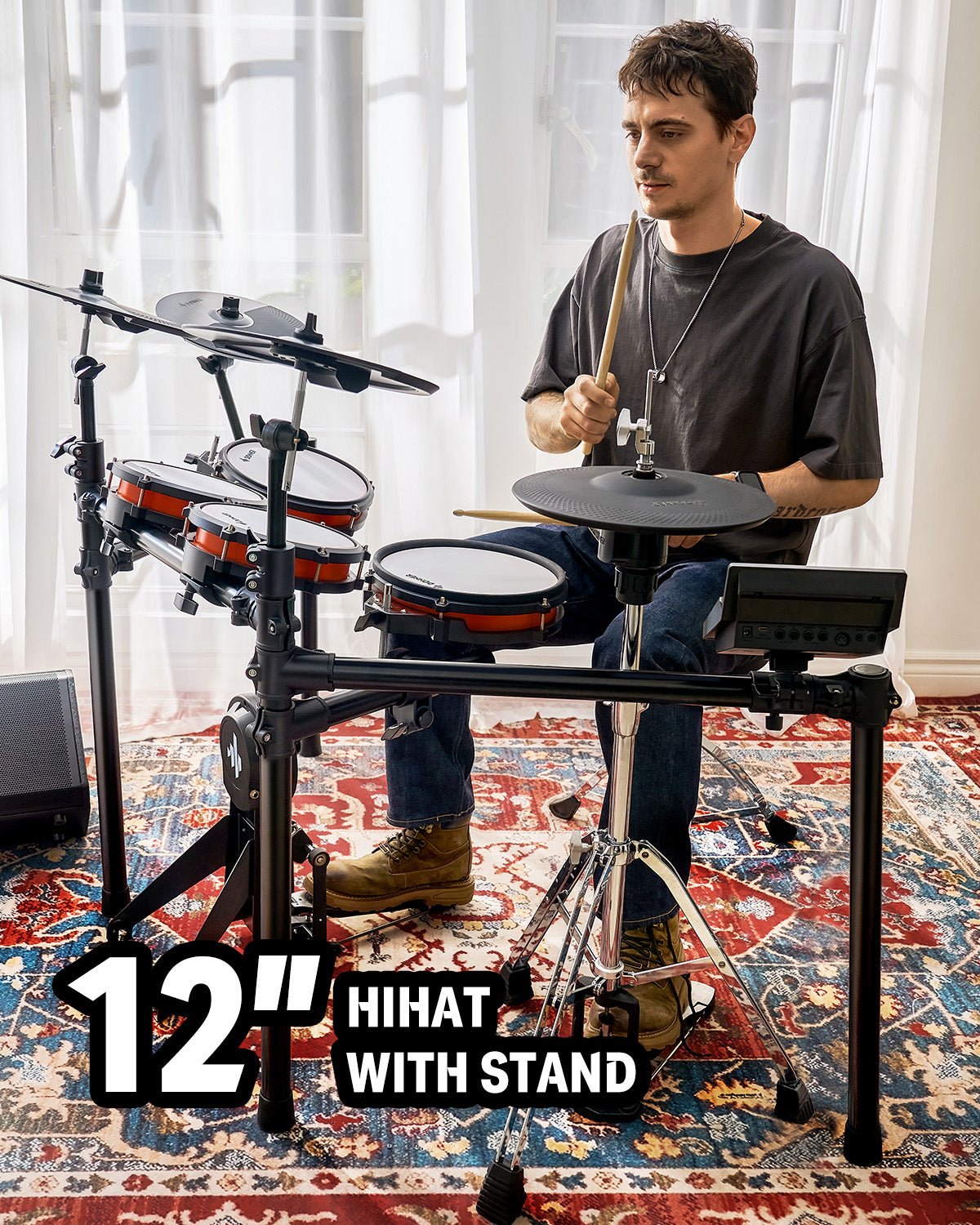 Donner HHCB-12 12'' Hi-Hat Controller Cymbal + Stand