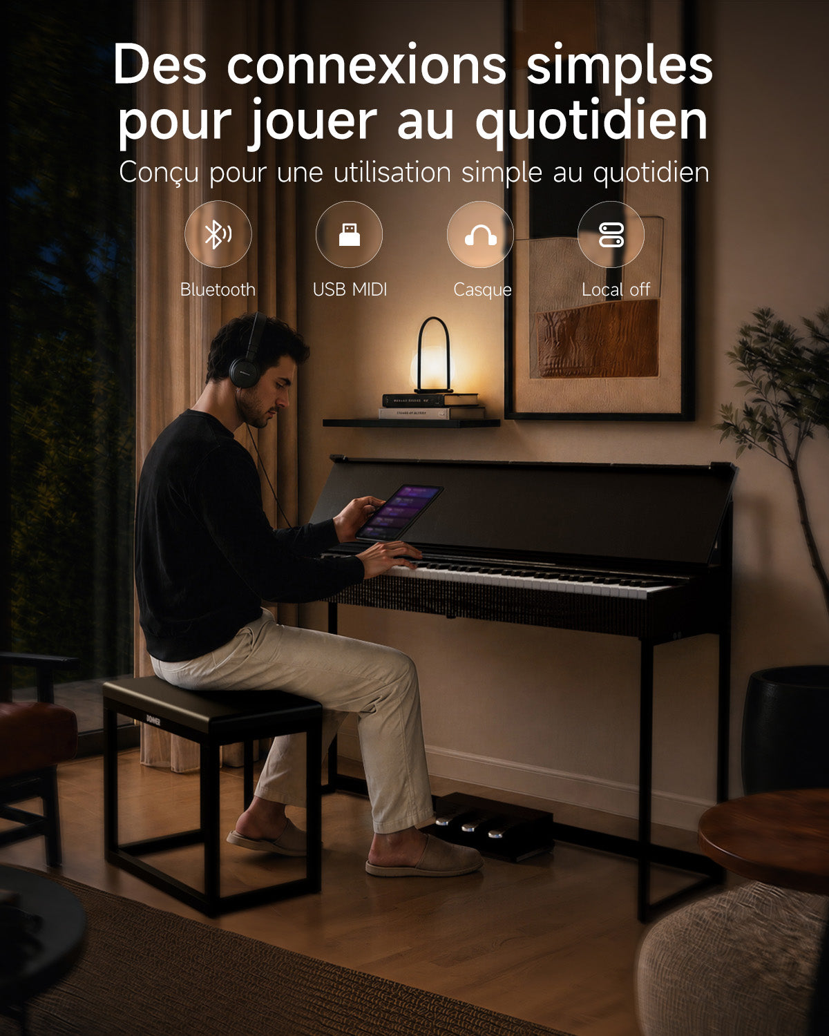 【Piano + banc gratuit】Donner OURA S300 Domestique Piano Numérique