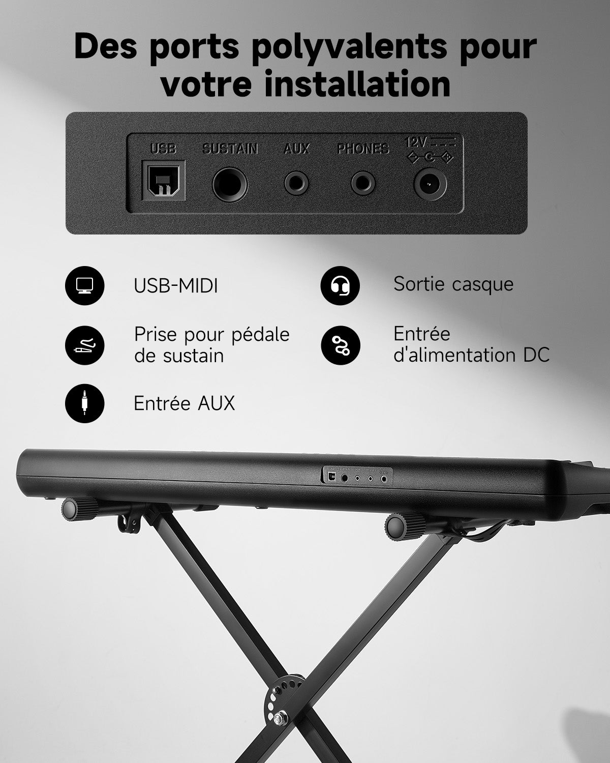 Donner DEK-60 Clavier Électronique 61 Touches