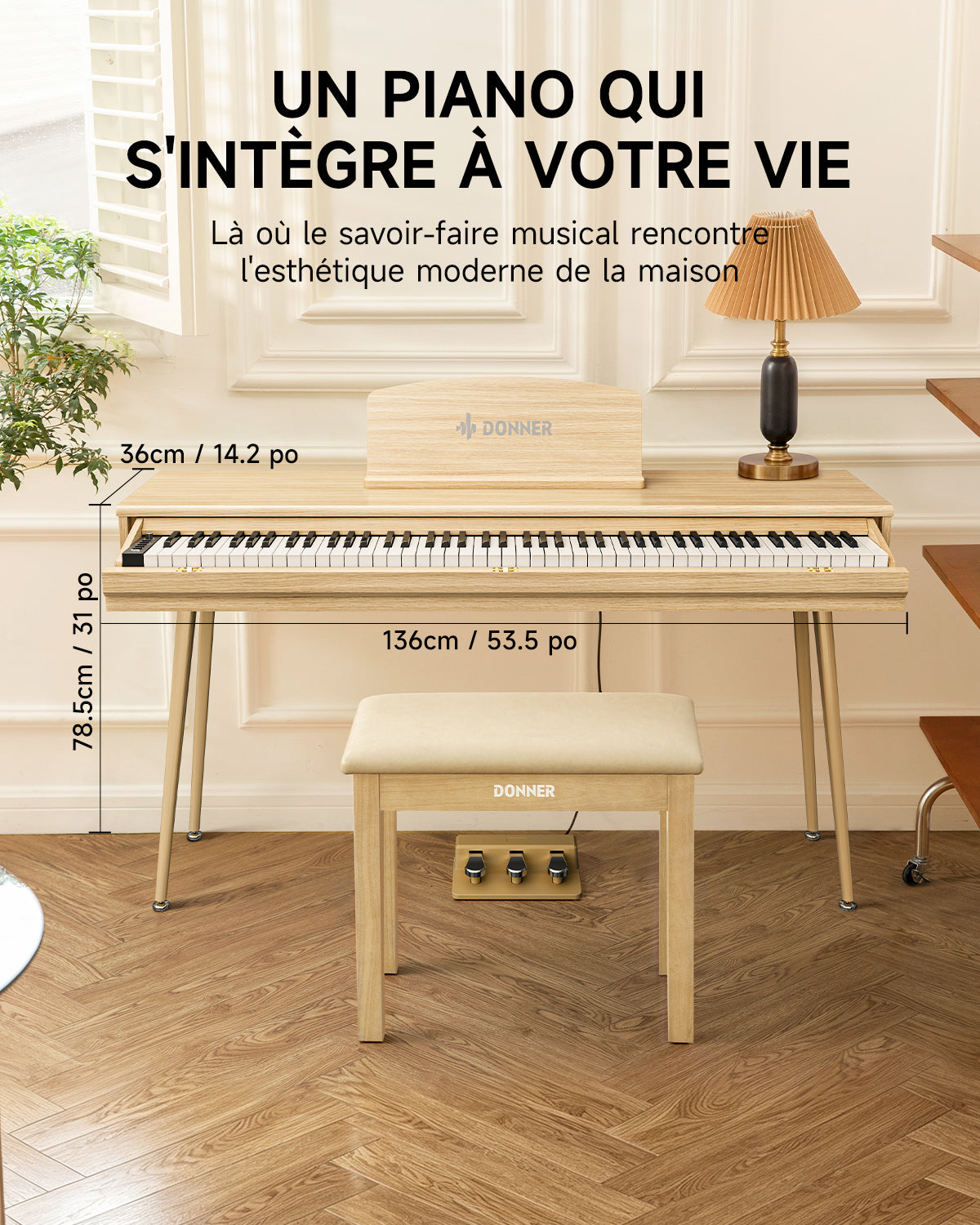 Donner DDP-65 Piano Numérique - 88 Touches Semi-Lestées