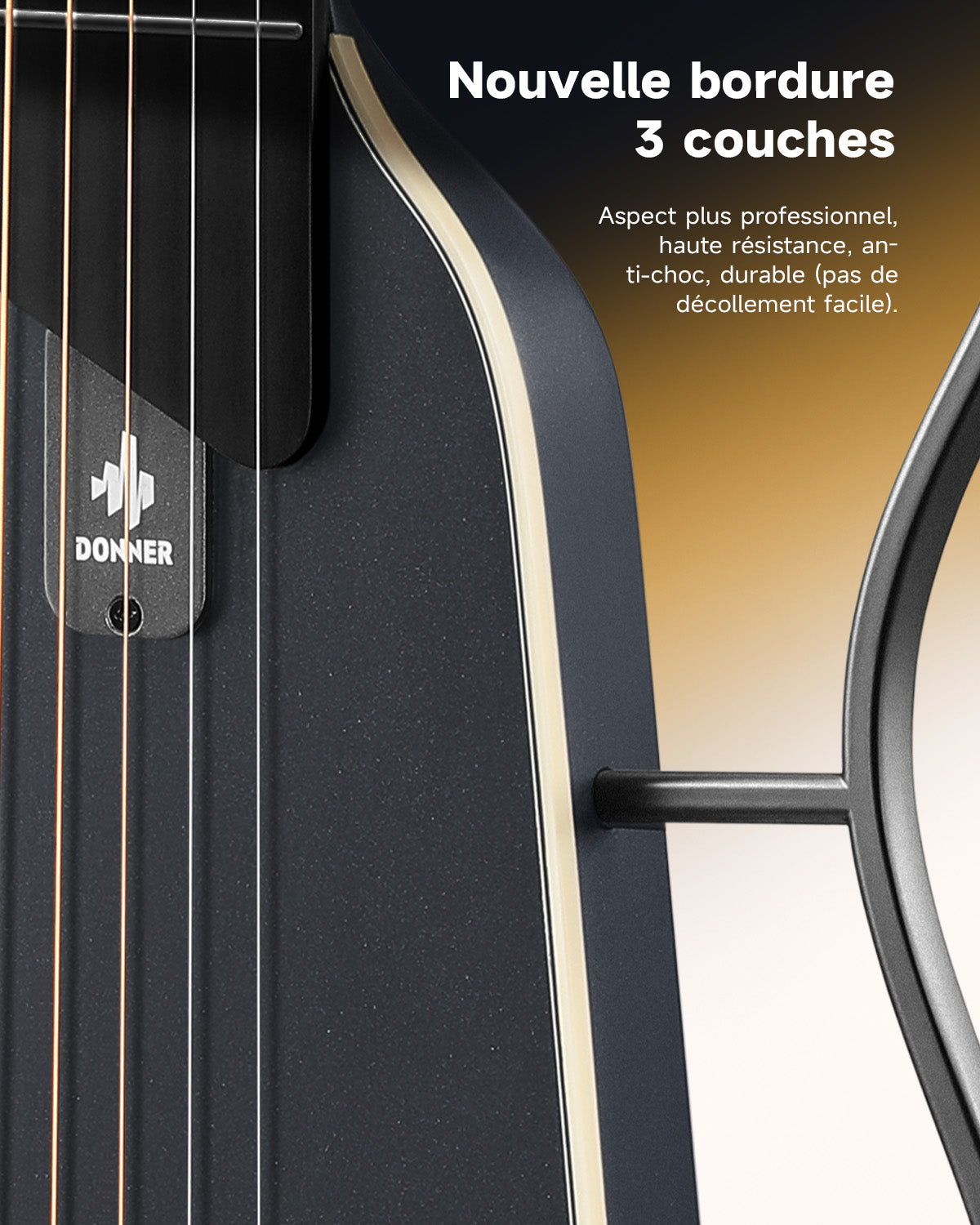 Donner HUSH™ I Guitare de Voyage Ultra-Légère