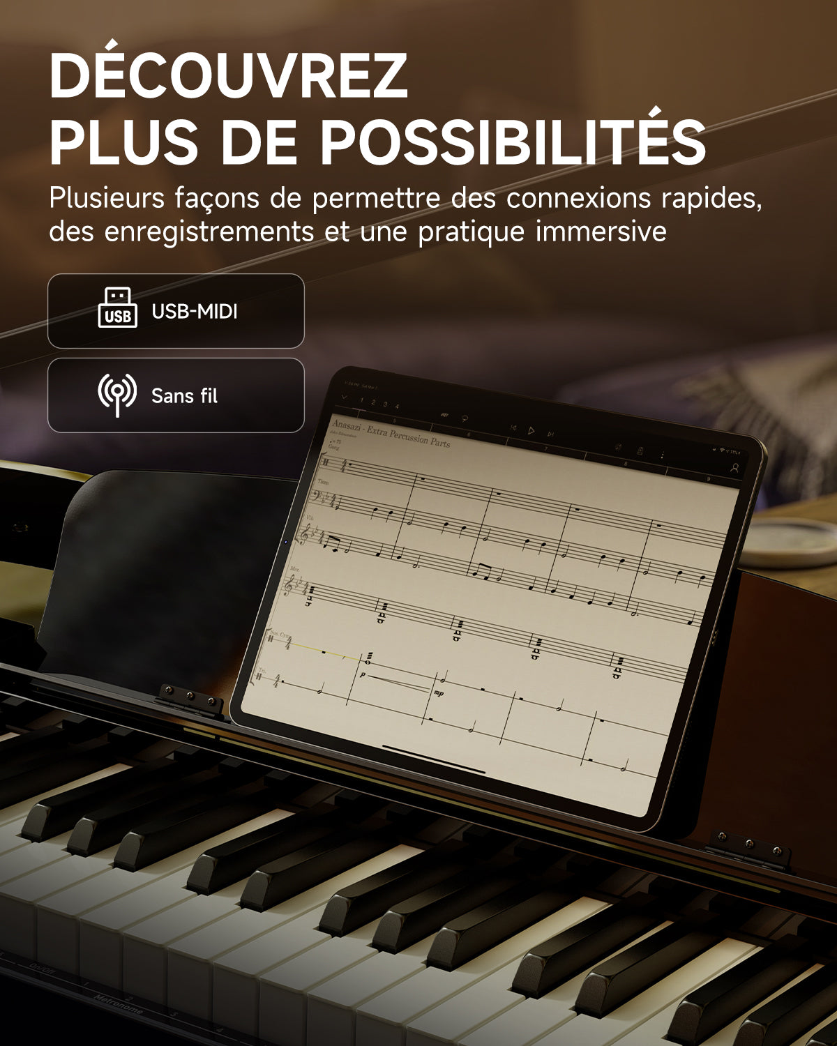 Donner DGP‑100 Piano Numérique Grand Format Léger