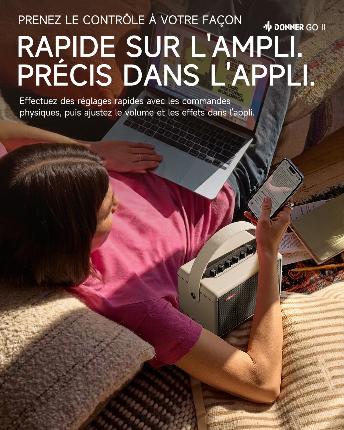 Donner Go ampli guitare-Donner Go II【Blanc】##