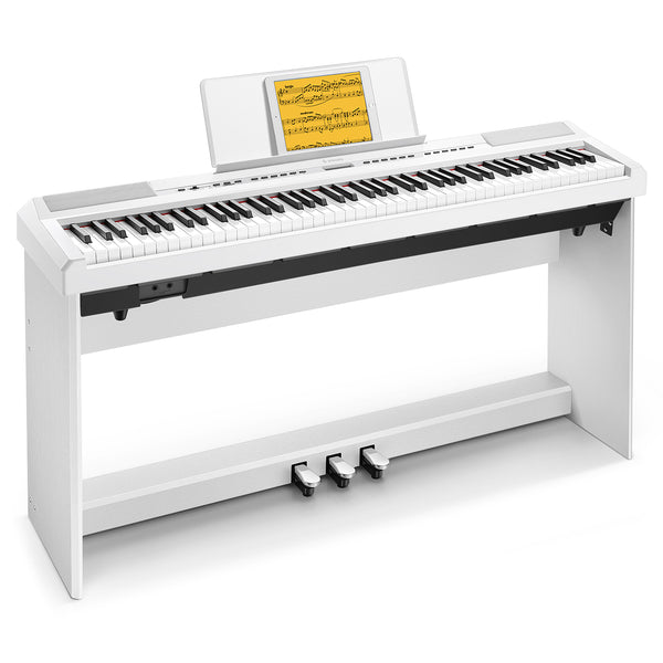 Donner DEP-20 88 Weighted Keys Digital Piano Keyboard with Stand and 3 Pedals