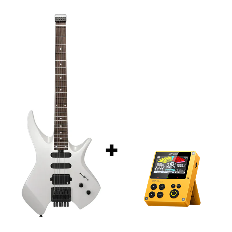 Donner NHL-500 Guitare Électrique Sans Tête-Blanc##
