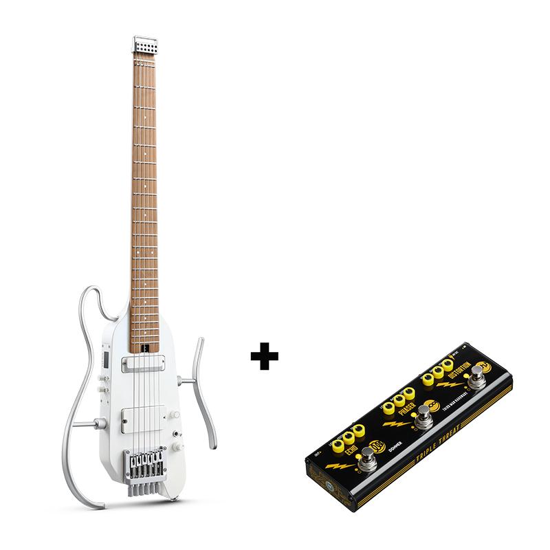 Donner HUSH X™ PRO Guitare Électrique-Blanc##