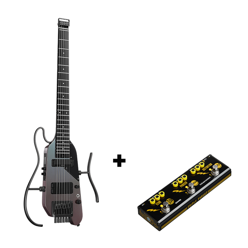 Donner HUSH X™ PRO Guitare Électrique-Noir Aurora##