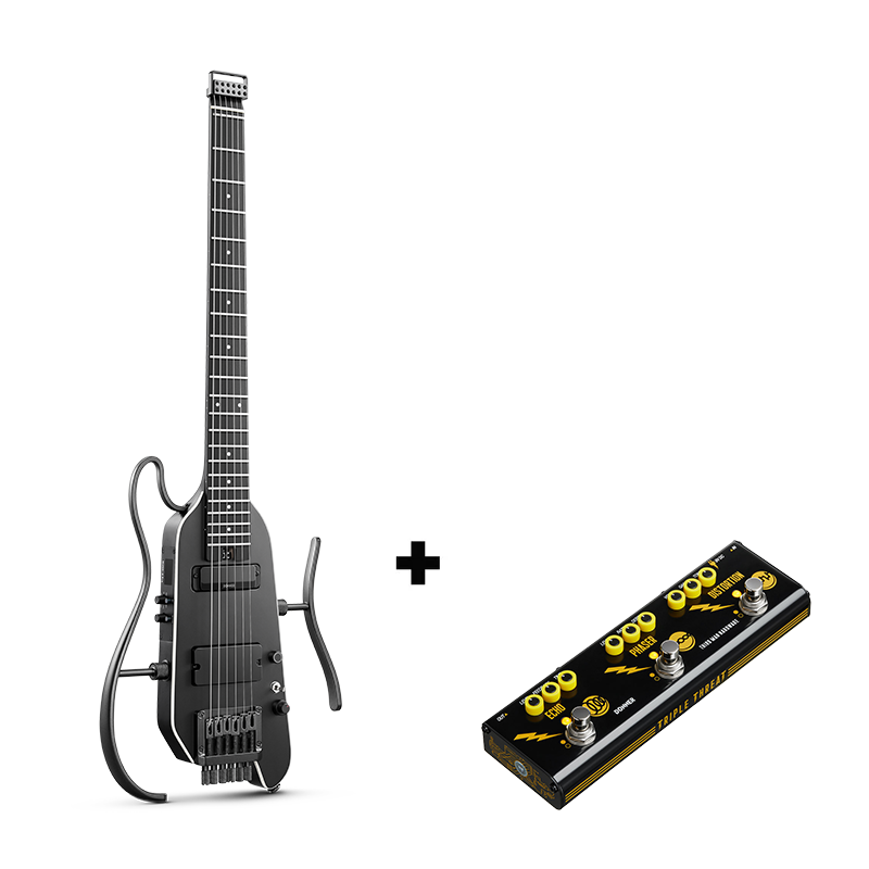 Donner HUSH X™ PRO Guitare Électrique-Noir##