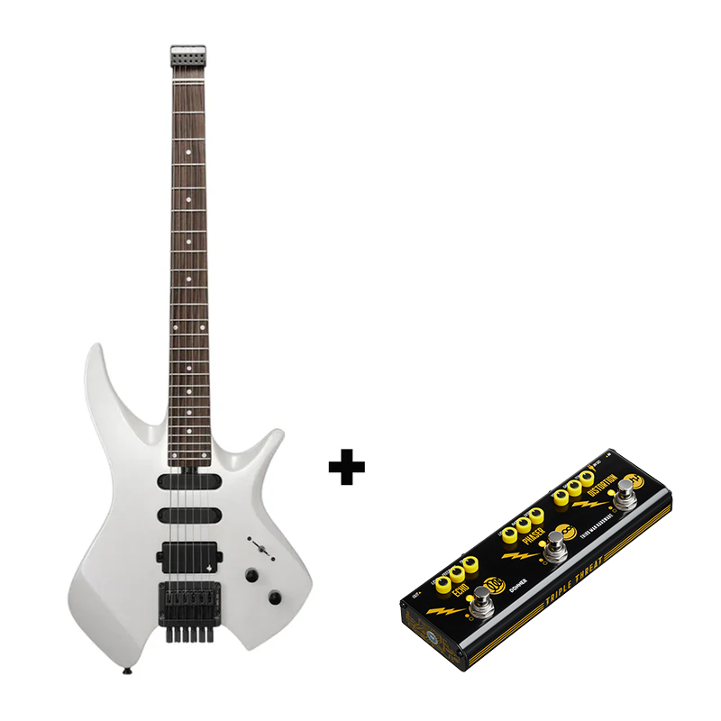 Donner NHL-500 Guitare Électrique Sans Tête-Blanc##