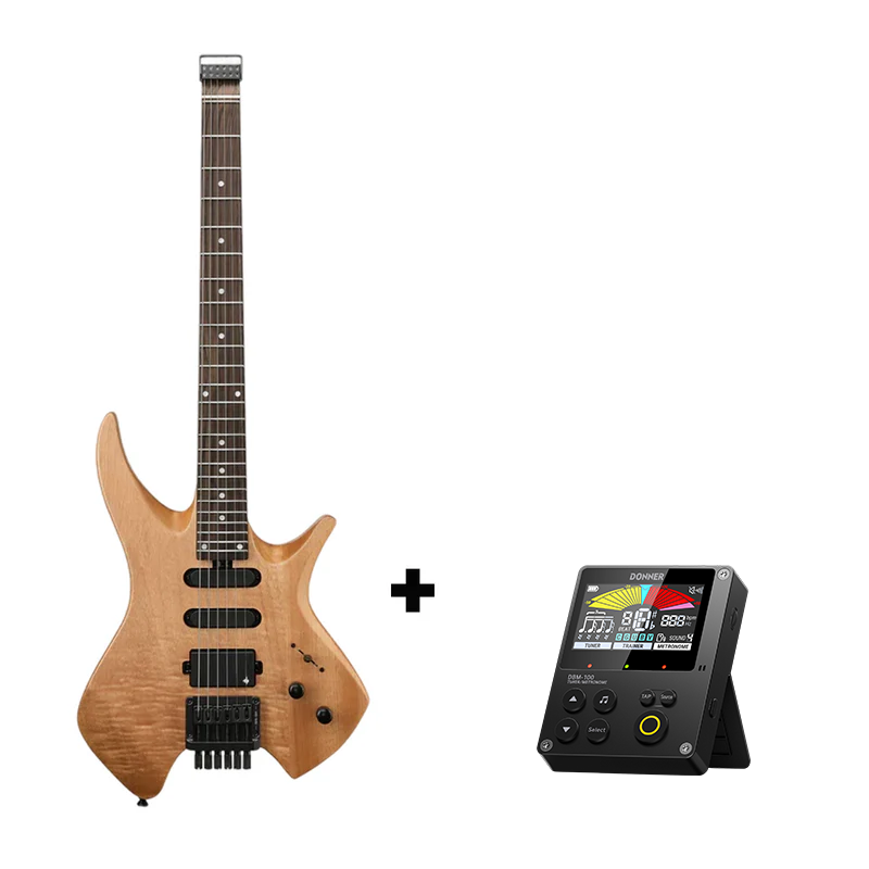Donner NHL-500 Guitare Électrique Sans Tête-Bois naturel##