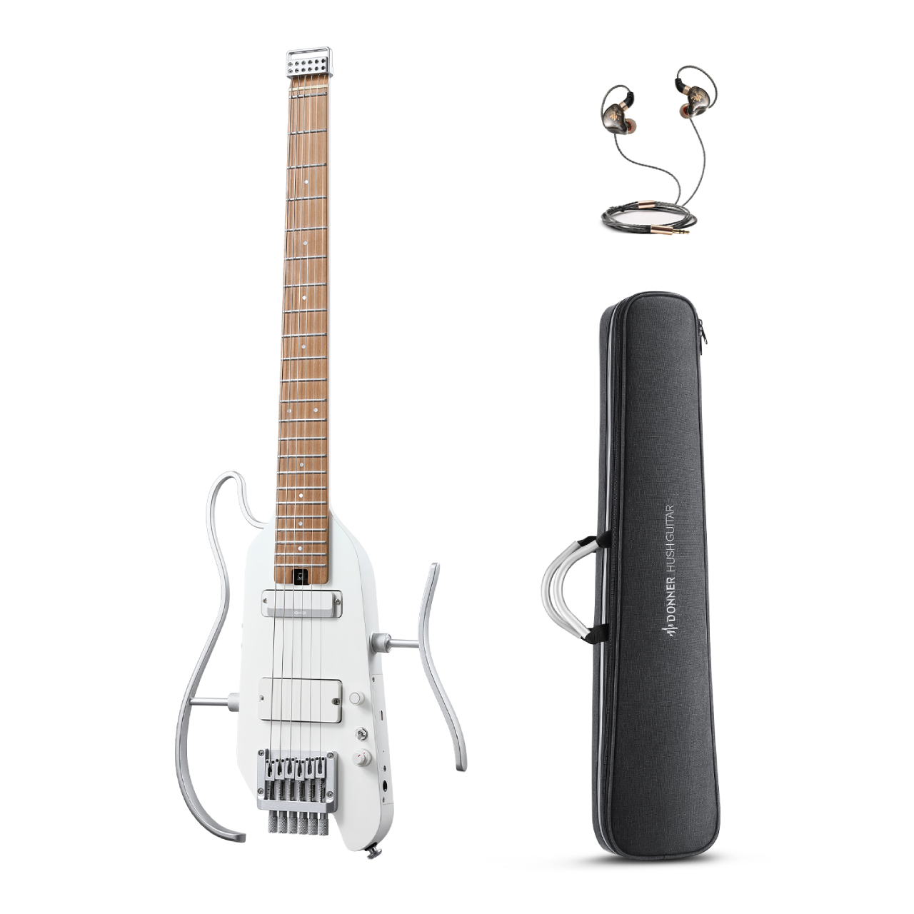 Donner HUSH X™ PRO Guitare Électrique-Blanc##