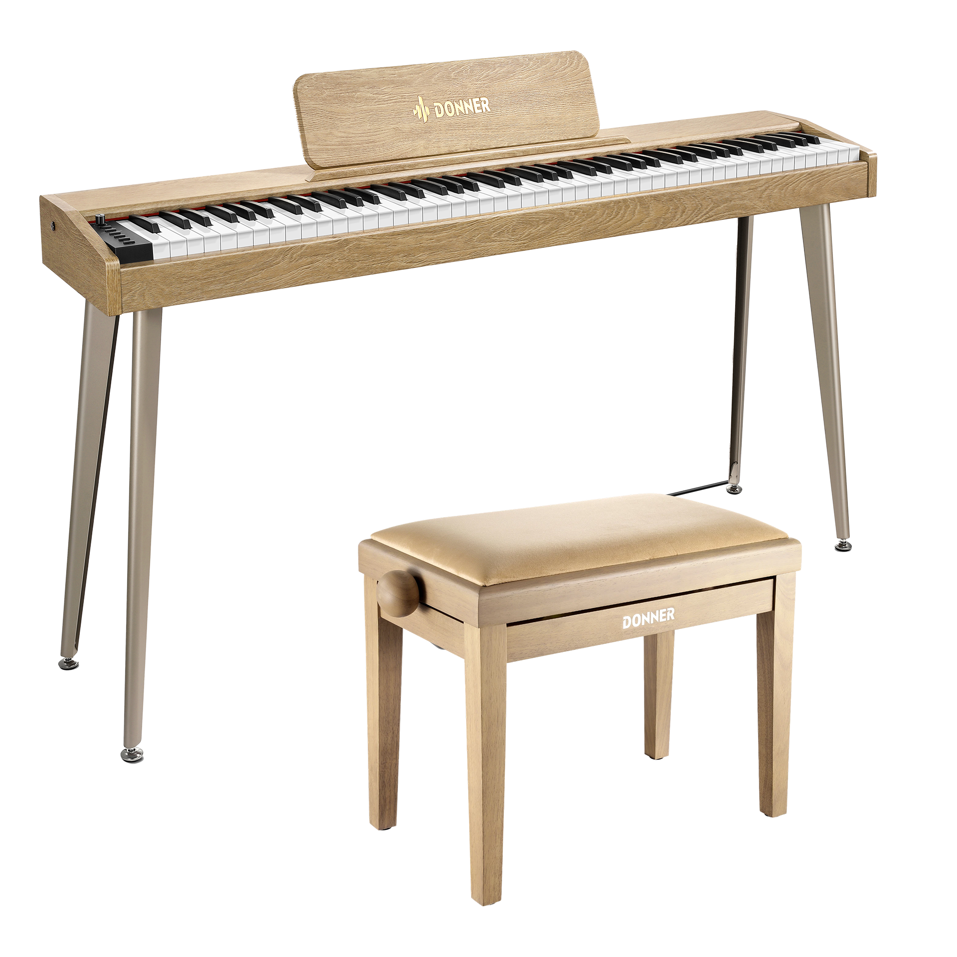 Donner DDP-60 Semi-lesté Piano Numérique-Bois clair##