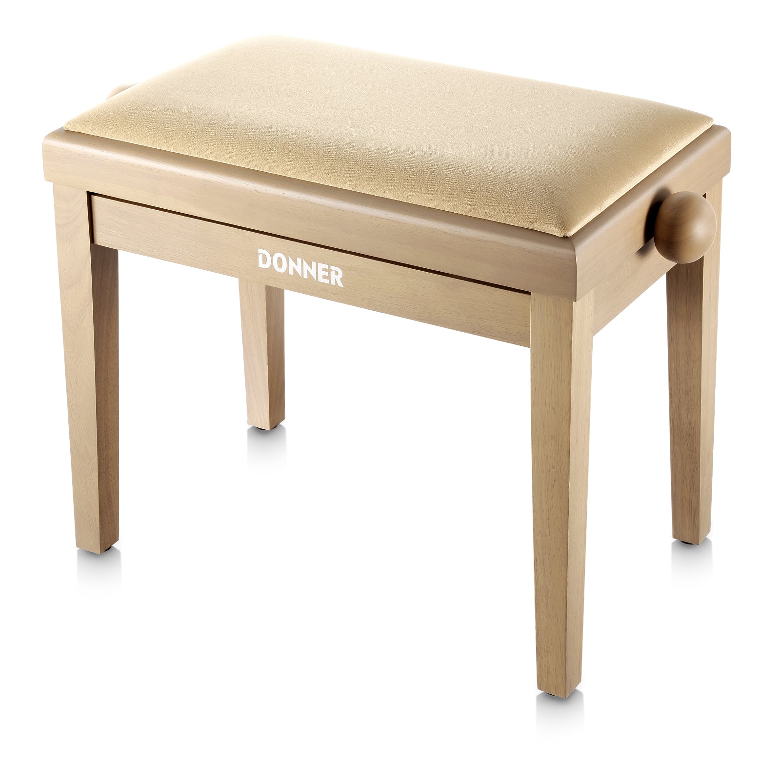 Donner Tabouret De Piano À Hauteur Réglable-Beige mat##