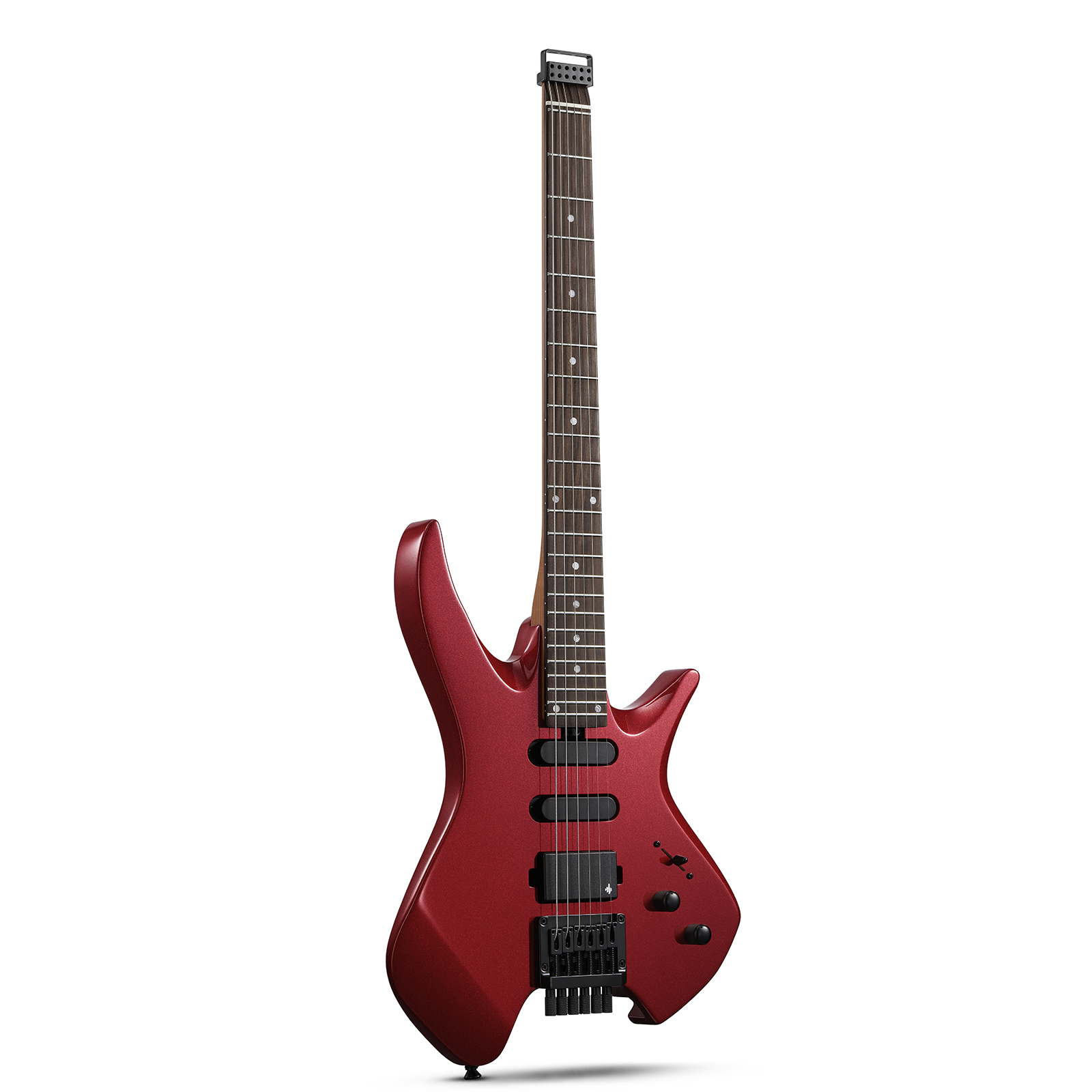 Donner HLX-500 Guitare Électrique Moderne Sans Tête-Rouge métallisé##