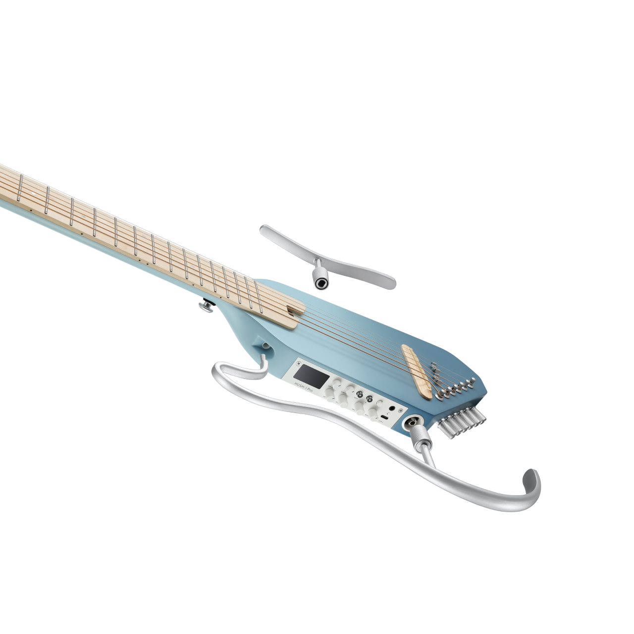 Donner HUSH™ I PRO Electro-Acoustique Guitare Voyageuse-Bleu Hawaï##