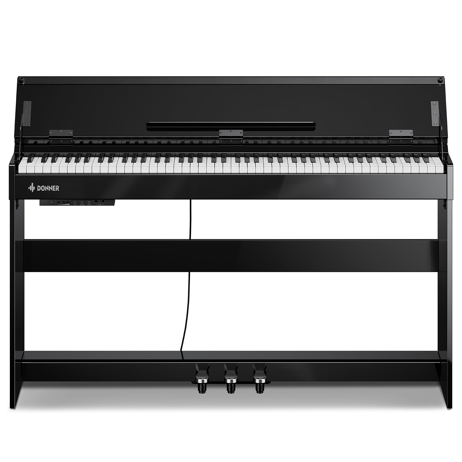 Donner DDP-75 Piano Numérique Droit Noir Laqué, 88 Touches à Action de Marteau
