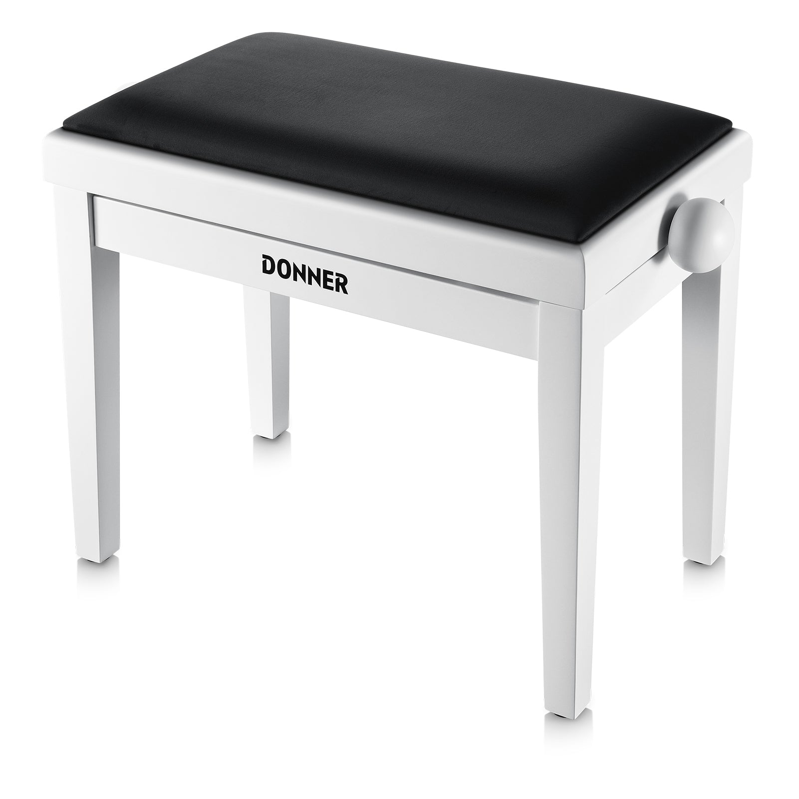 Donner Tabouret De Piano À Hauteur Réglable-Blanc mat##