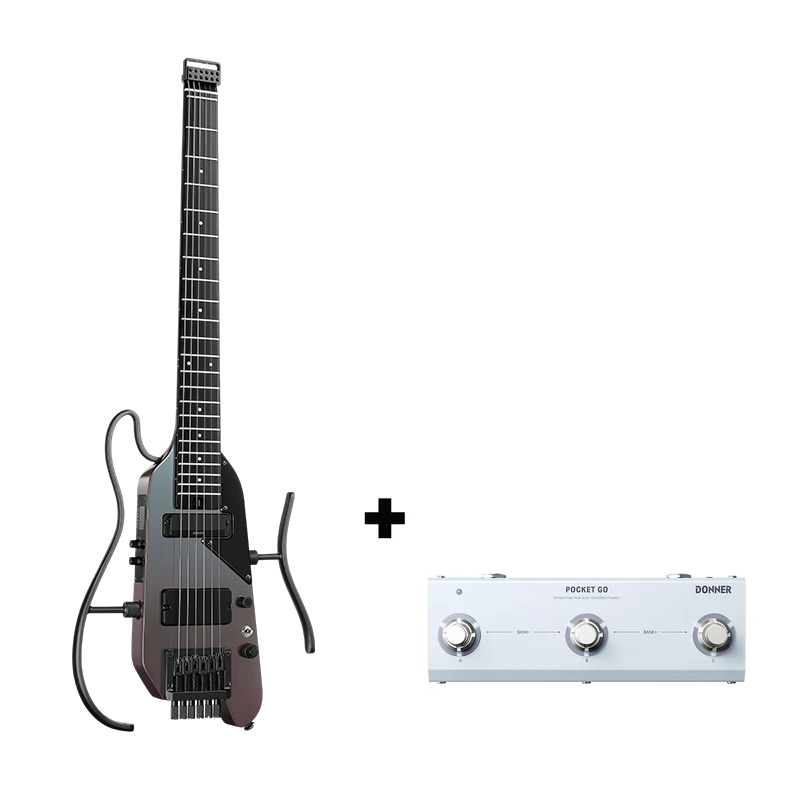 Donner HUSH X™ PRO Guitare Électrique-Noir Aurora##