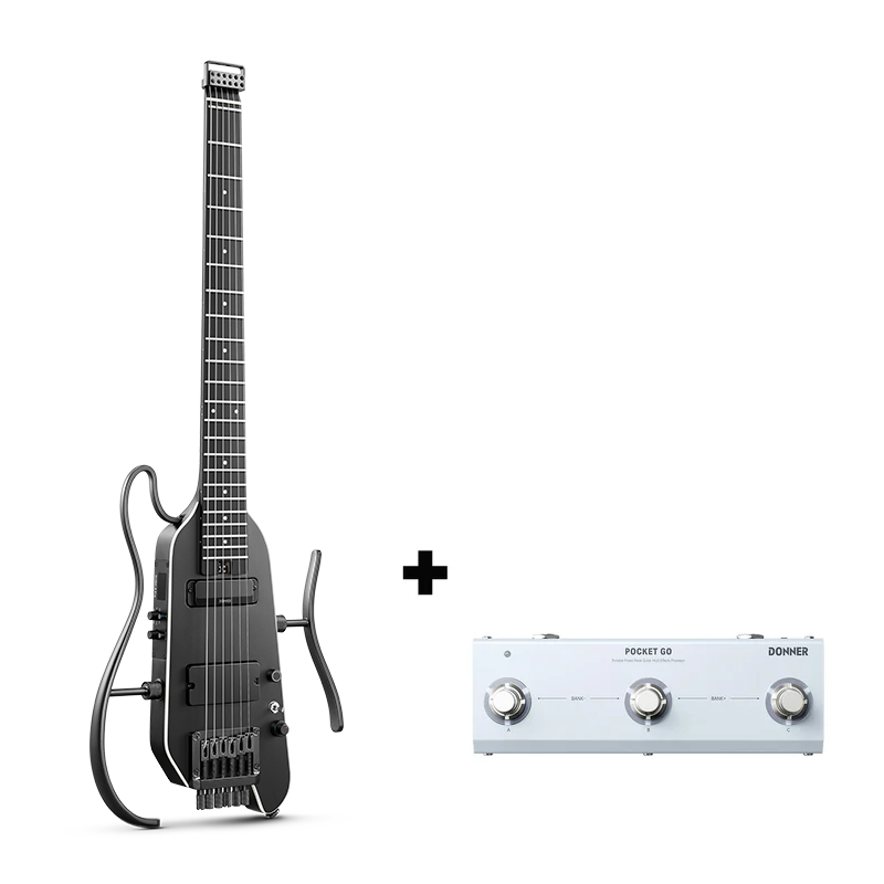 Donner HUSH X™ PRO Guitare Électrique-Noir##