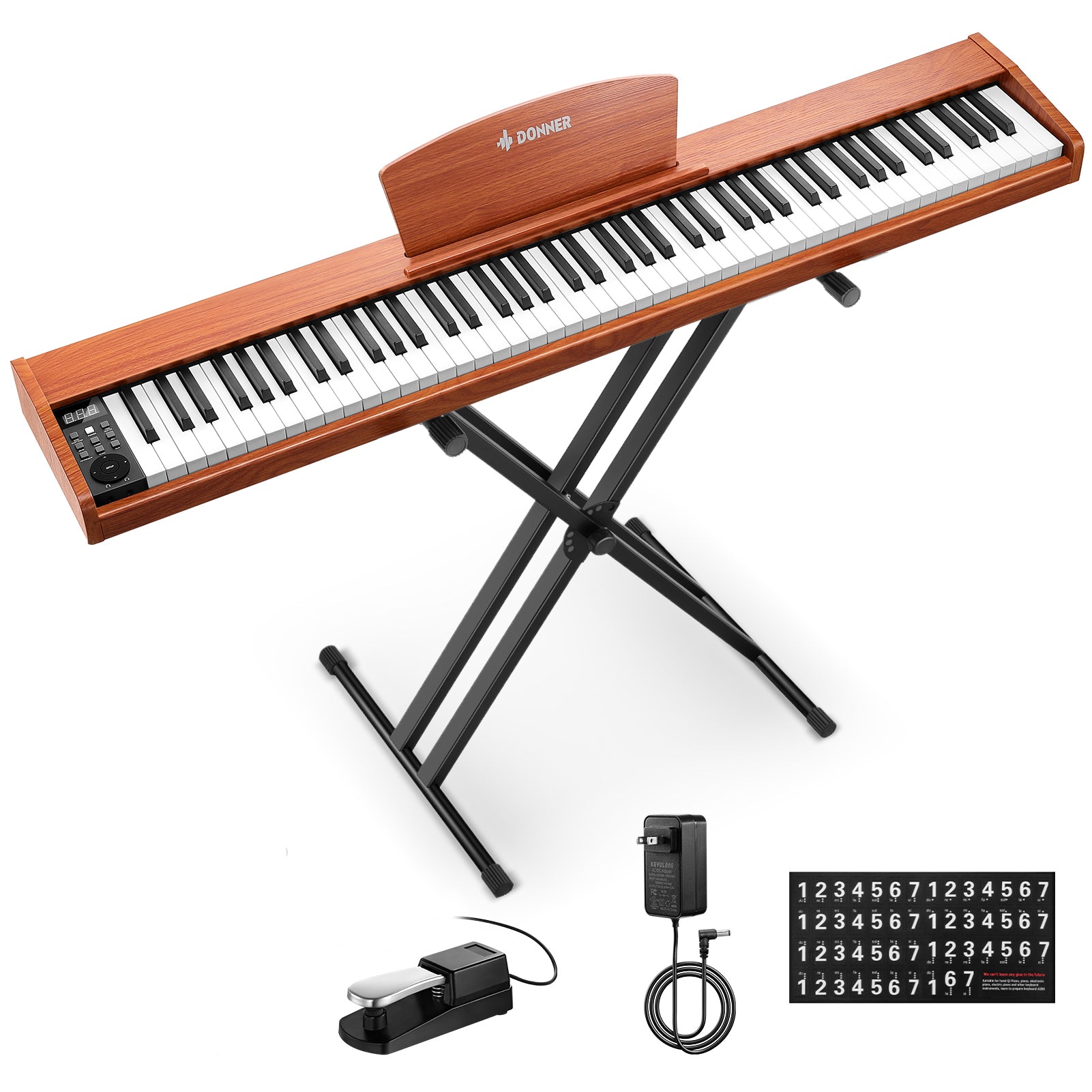 Donner DEP-1S Semi-Lesté De Style Bois Piano Numérique-couleur bois naturel【Nouvelle version】##