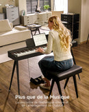 Piano numérique domestique Donner  OURA™ S100 88 touches, grain de chêne noir