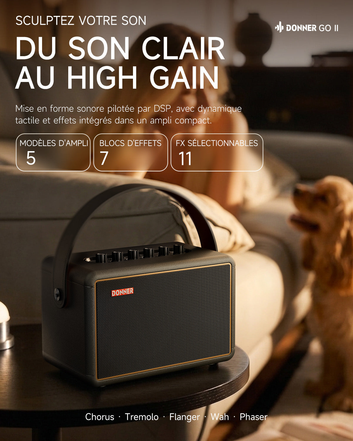 Donner Go ampli guitare-Donner Go II【Noir】##