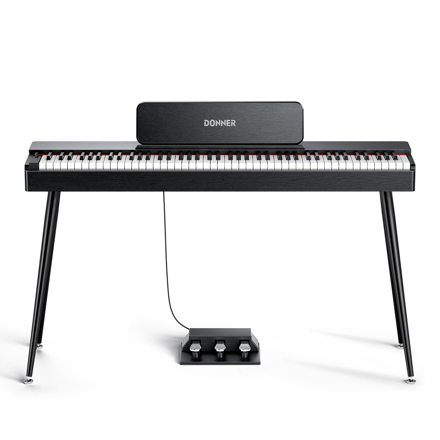 Piano Donner OURA S100 en situation dans un intérieur, montrant le design scandinave minimaliste