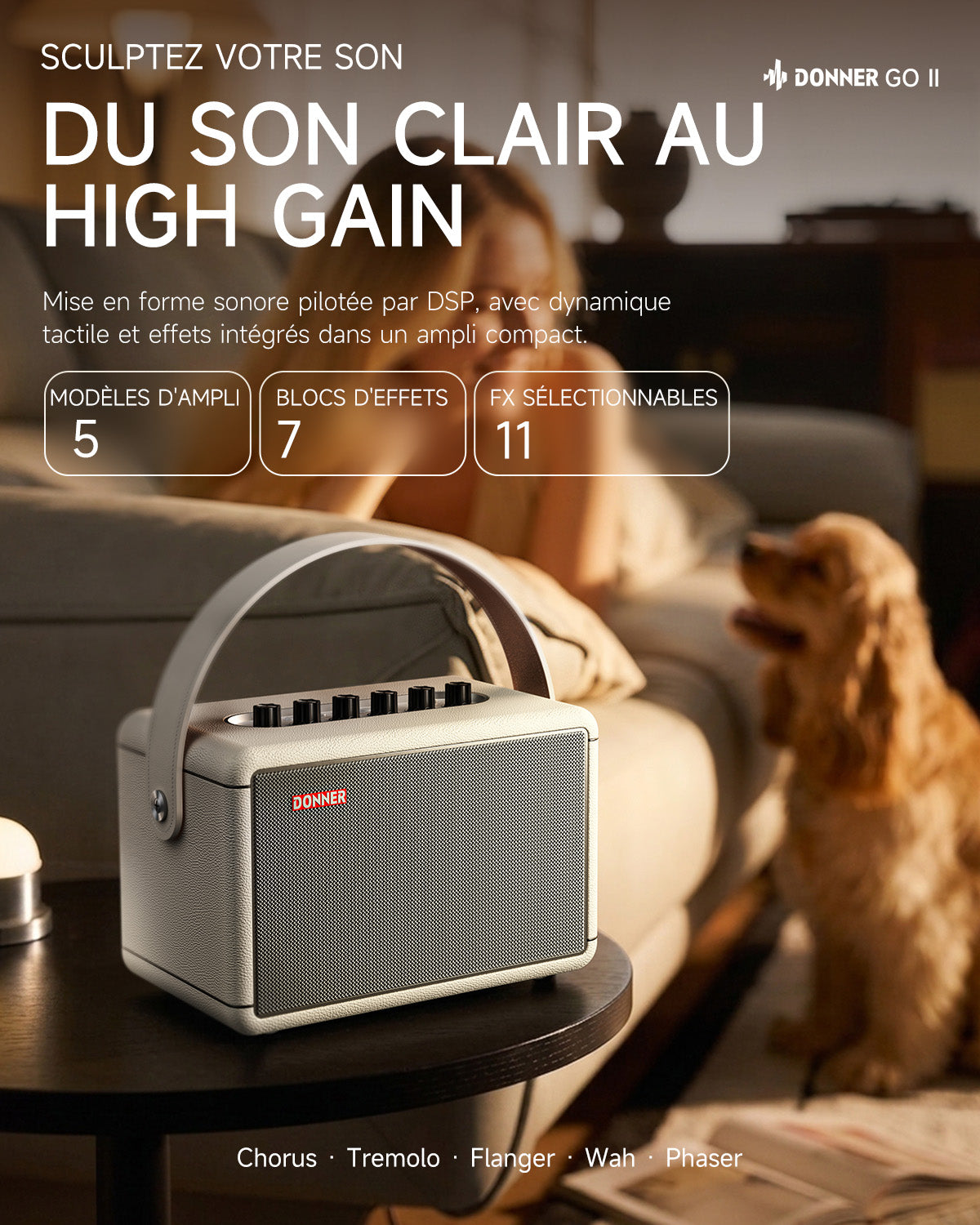 Donner Go ampli guitare-Donner Go II【Blanc】##
