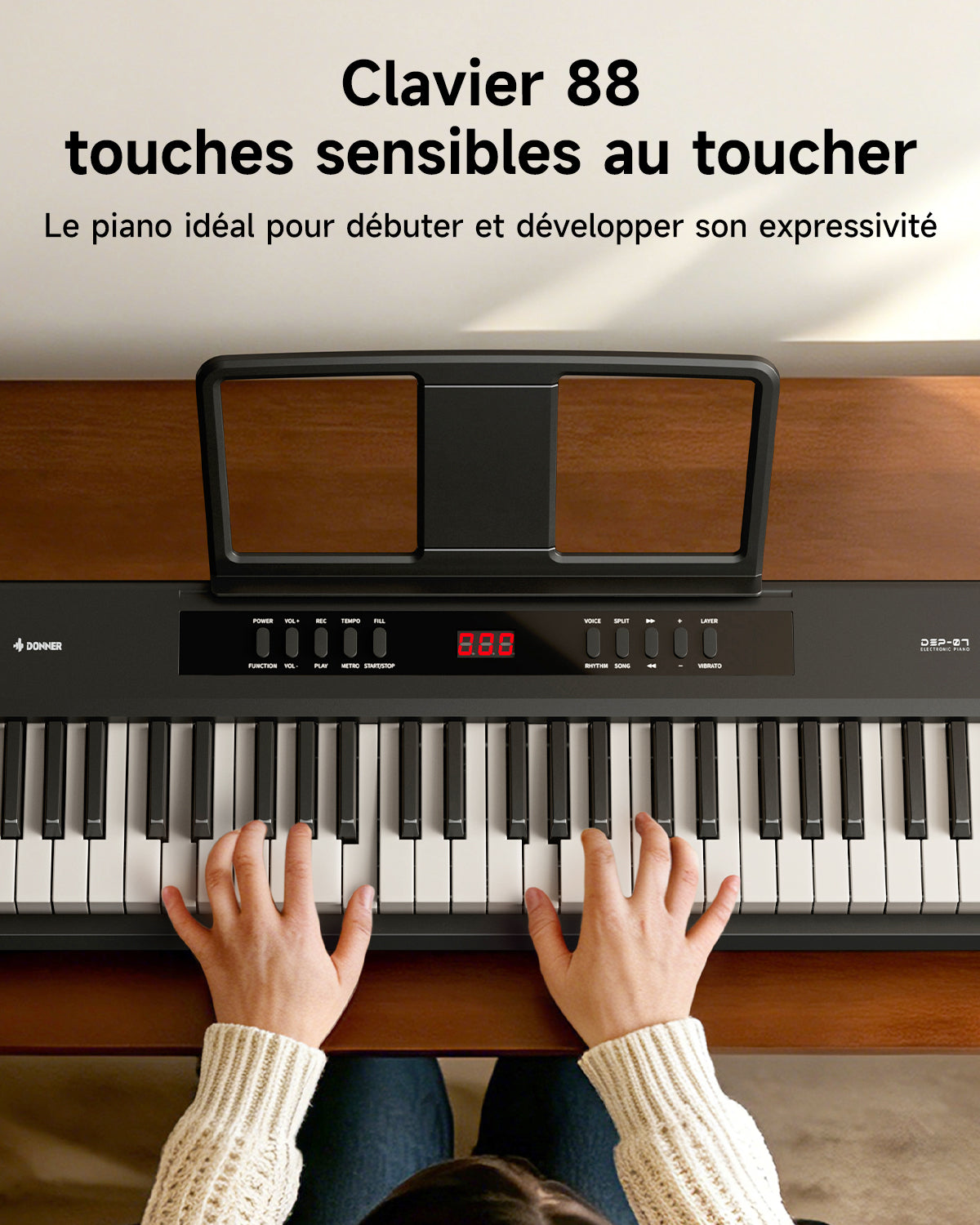 Donner DEP-07  Piano numérique portable semi-lesté à 88 touches