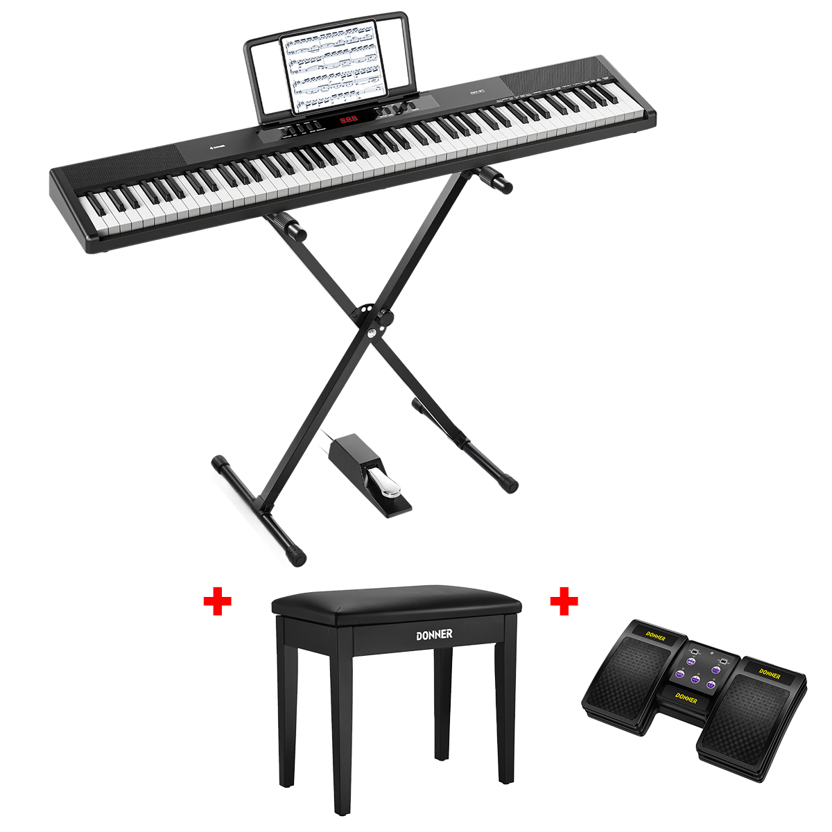 Donner DEP-07  Piano numérique portable semi-lesté à 88 touches