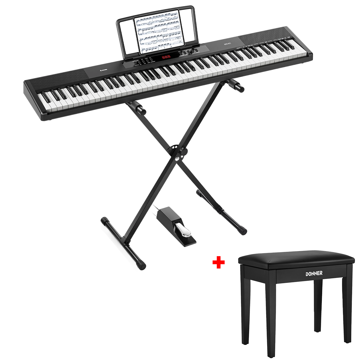 Donner DEP-07  Piano numérique portable semi-lesté à 88 touches