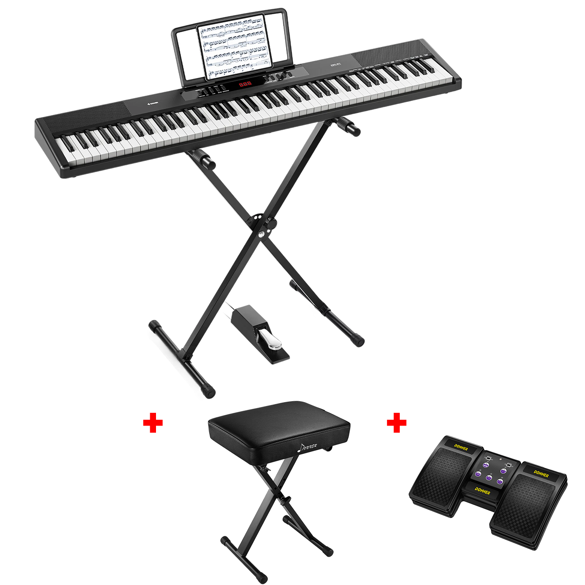 Donner DEP-07  Piano numérique portable semi-lesté à 88 touches