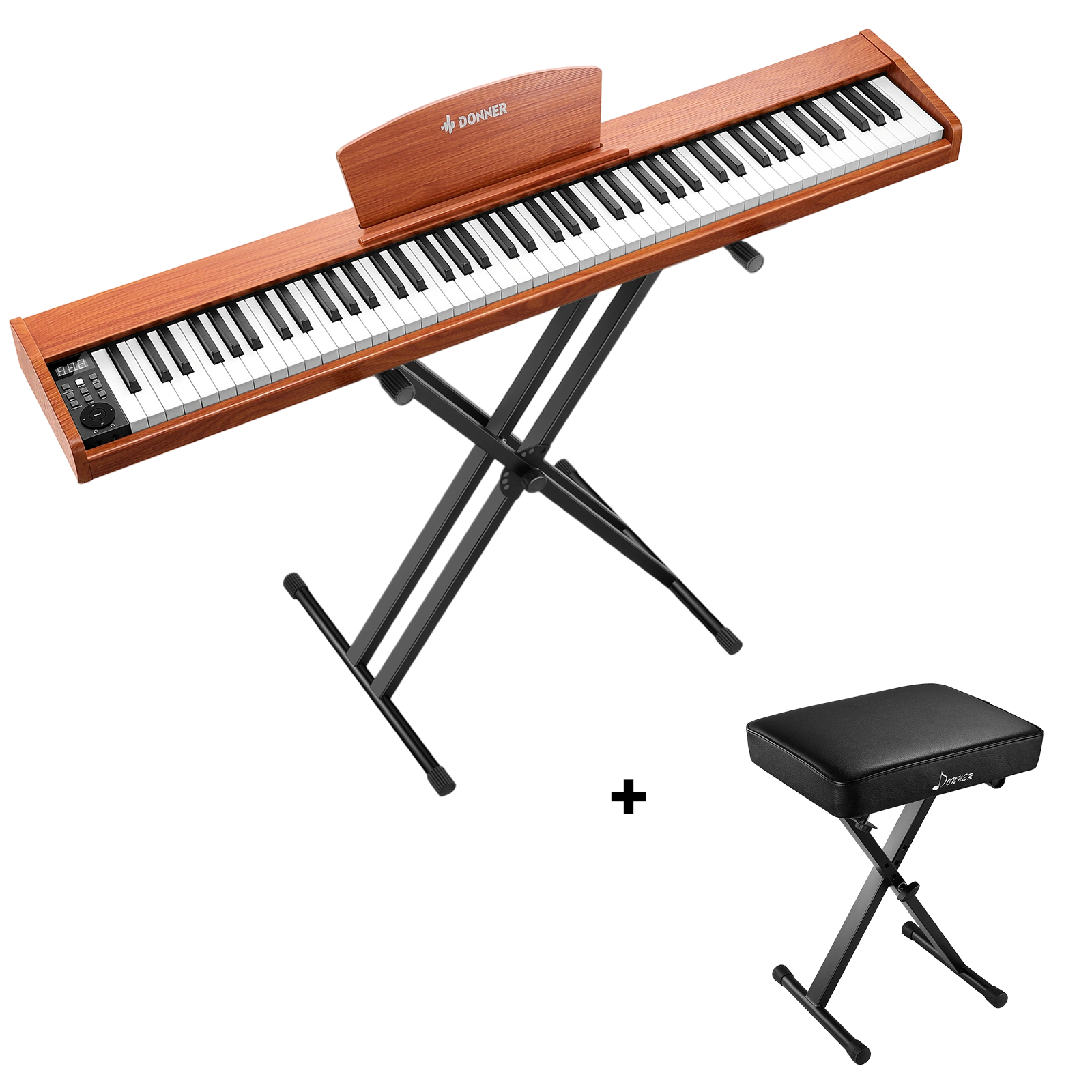 Donner DEP-1S Semi-Lesté De Style Bois Piano Numérique-couleur bois naturel【Nouvelle version】##