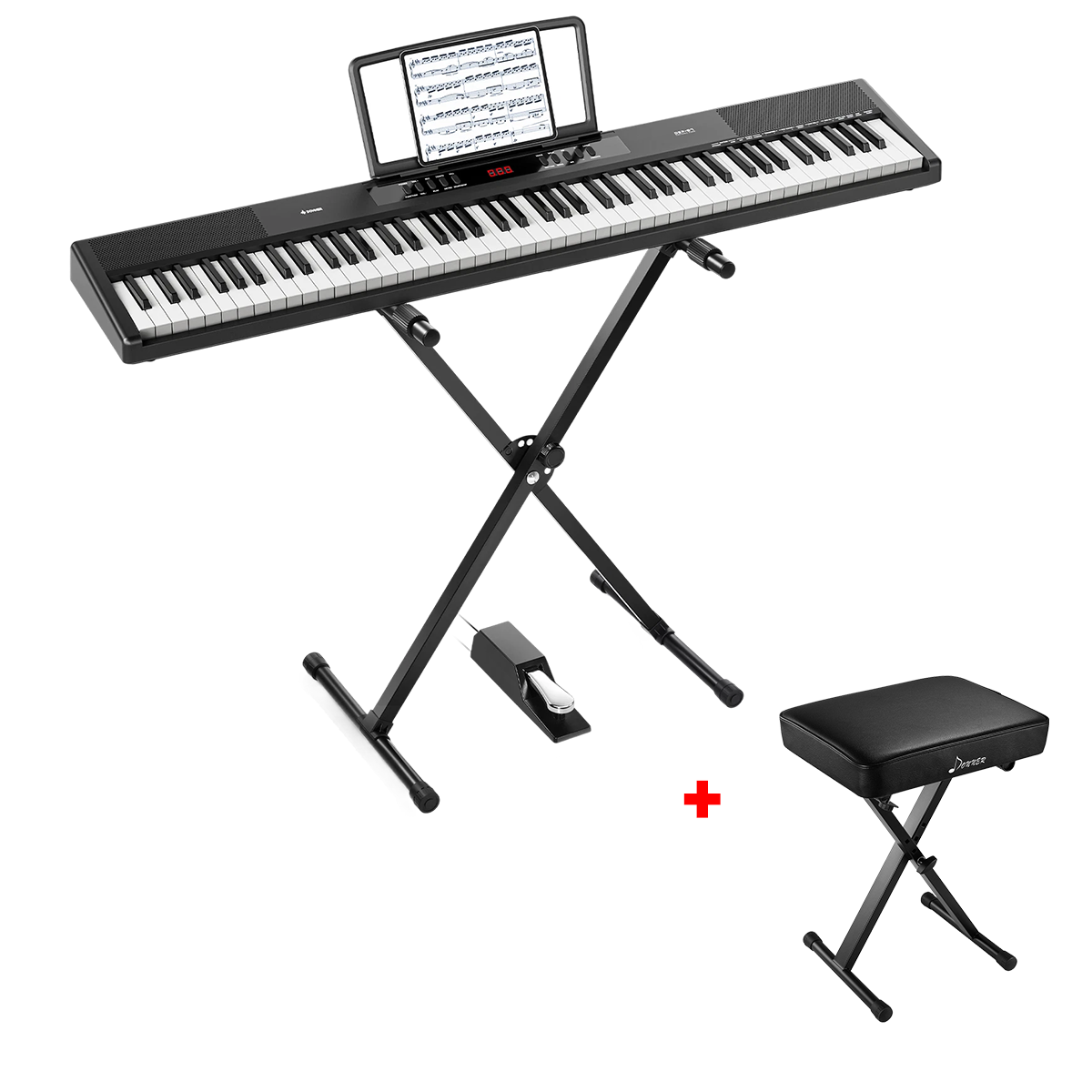 Donner DEP-07  Piano numérique portable semi-lesté à 88 touches