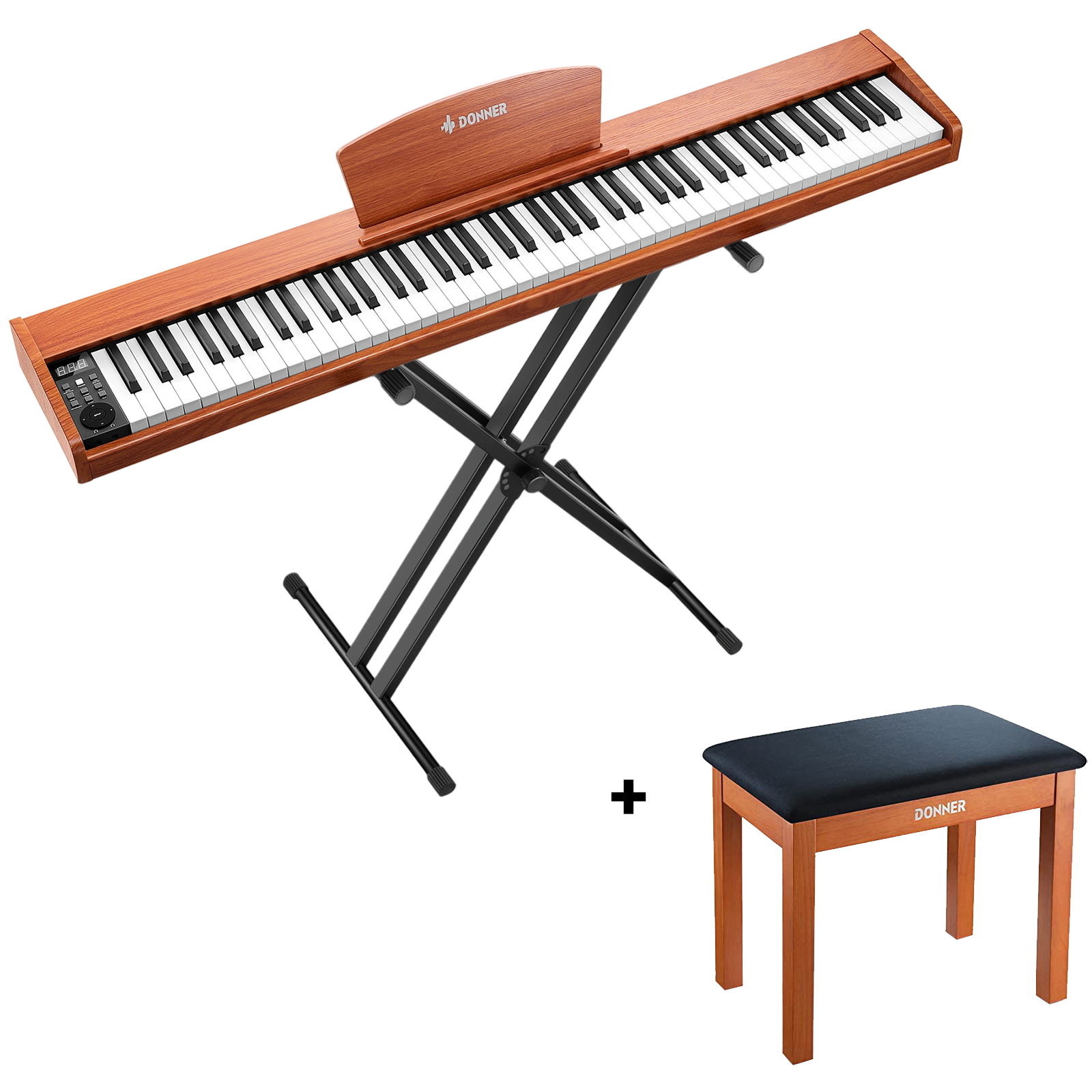 Donner DEP-1S Semi-Lesté De Style Bois Piano Numérique-couleur bois naturel【Nouvelle version】##