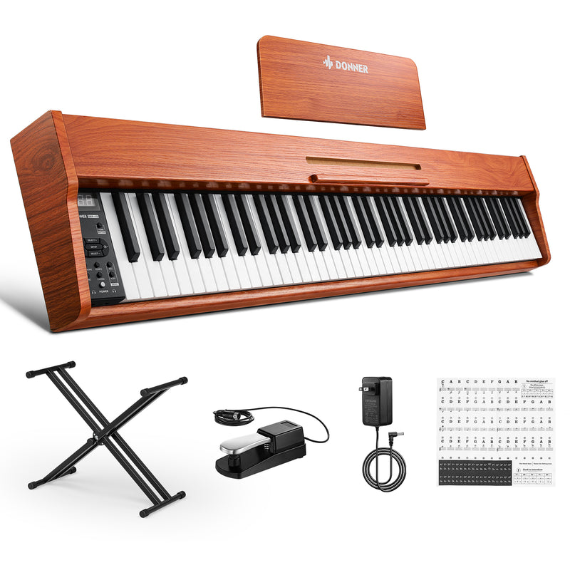 【Pré-vente】Donner DEP-1S piano numérique clavier d'e-piano semi-lesté de style bois - Expédition le 23 octobre