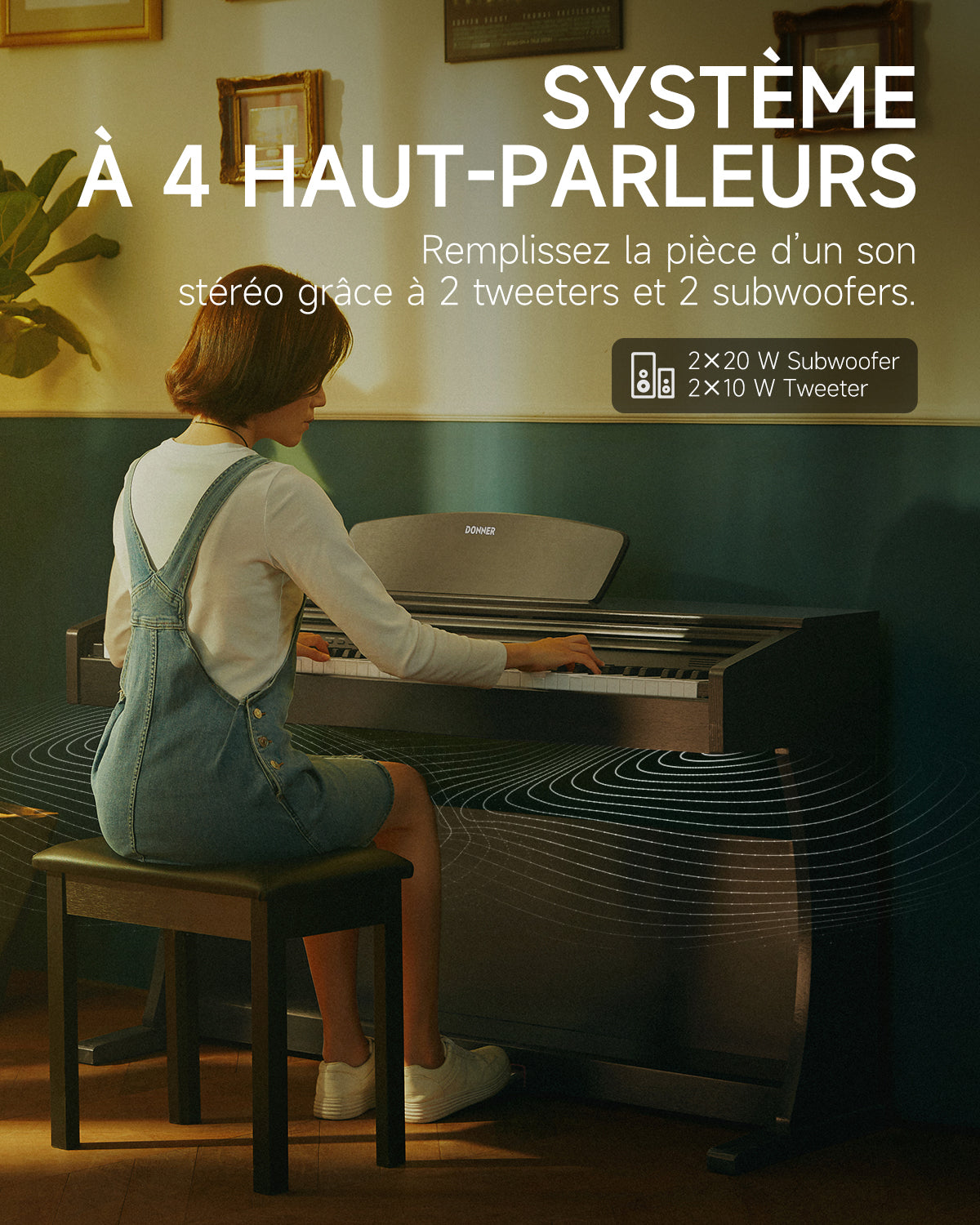 Donner DDP-300 Piano numérique à clavier lesté (version améliorée)