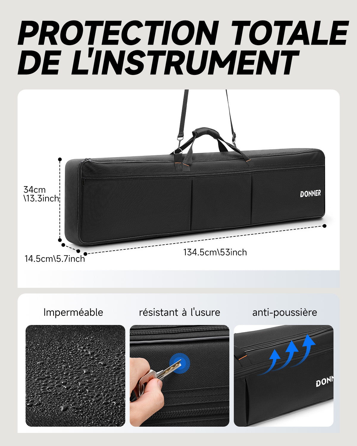Donner Sac de Transport pour Clavier 88 Touches