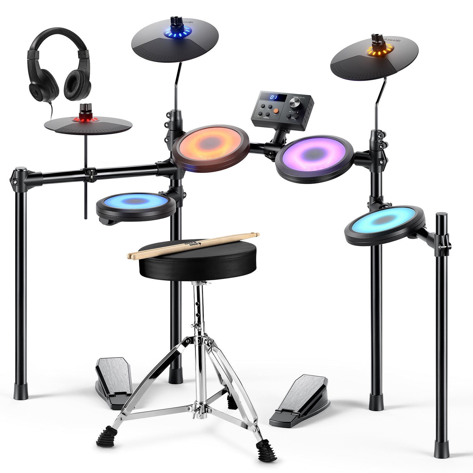 Donner DED-70L Batterie électronique Avec Lumière LED