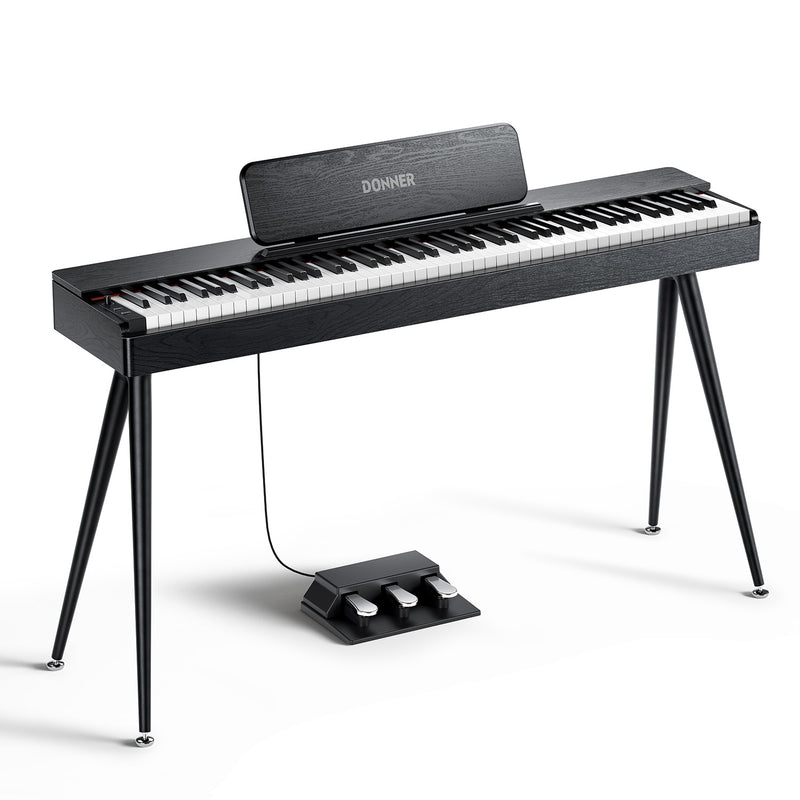 Piano numérique domestique Donner  OURA™ S100 88 touches, grain de chêne noir
