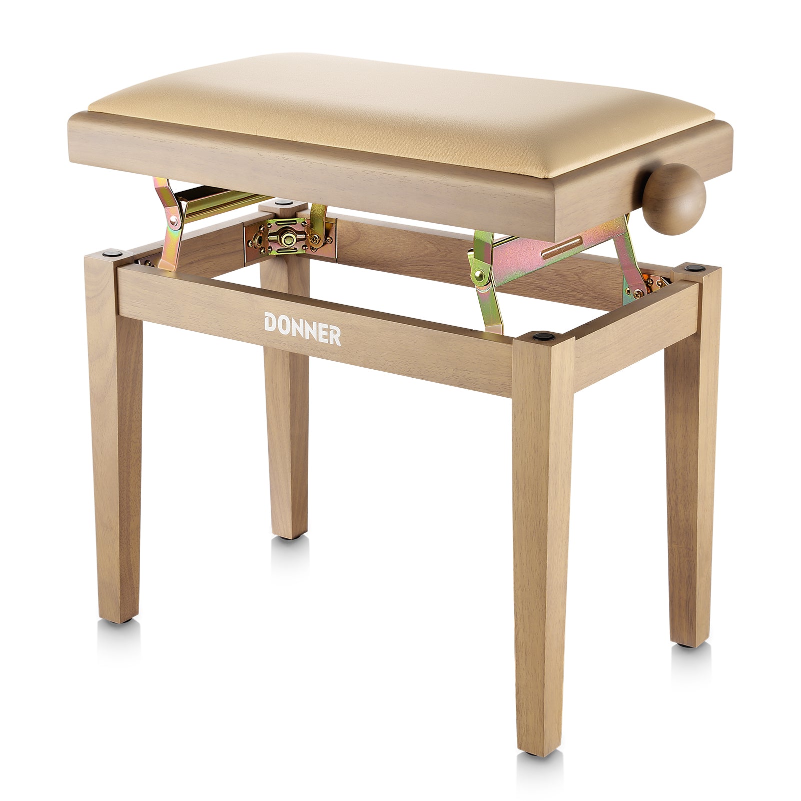 Donner Tabouret De Piano À Hauteur Réglable-Beige mat##