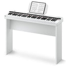 Donner Clavier électronique Piano 61 touches, indicateur lumineux Guidance Designed for Beginners, with Detachable Piano Stand, Music Stand, DK-10S Blanc