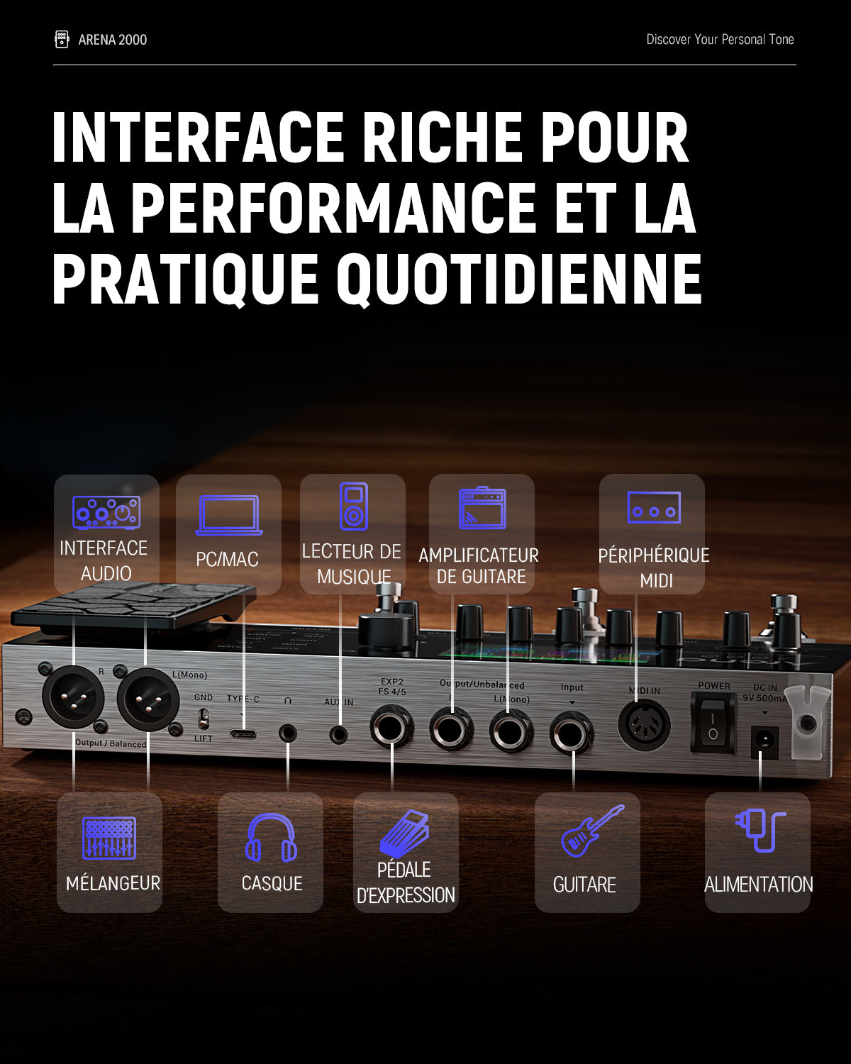Arena 2000: Guitar Multi-Effects Pedal with 278 Effects and IR
