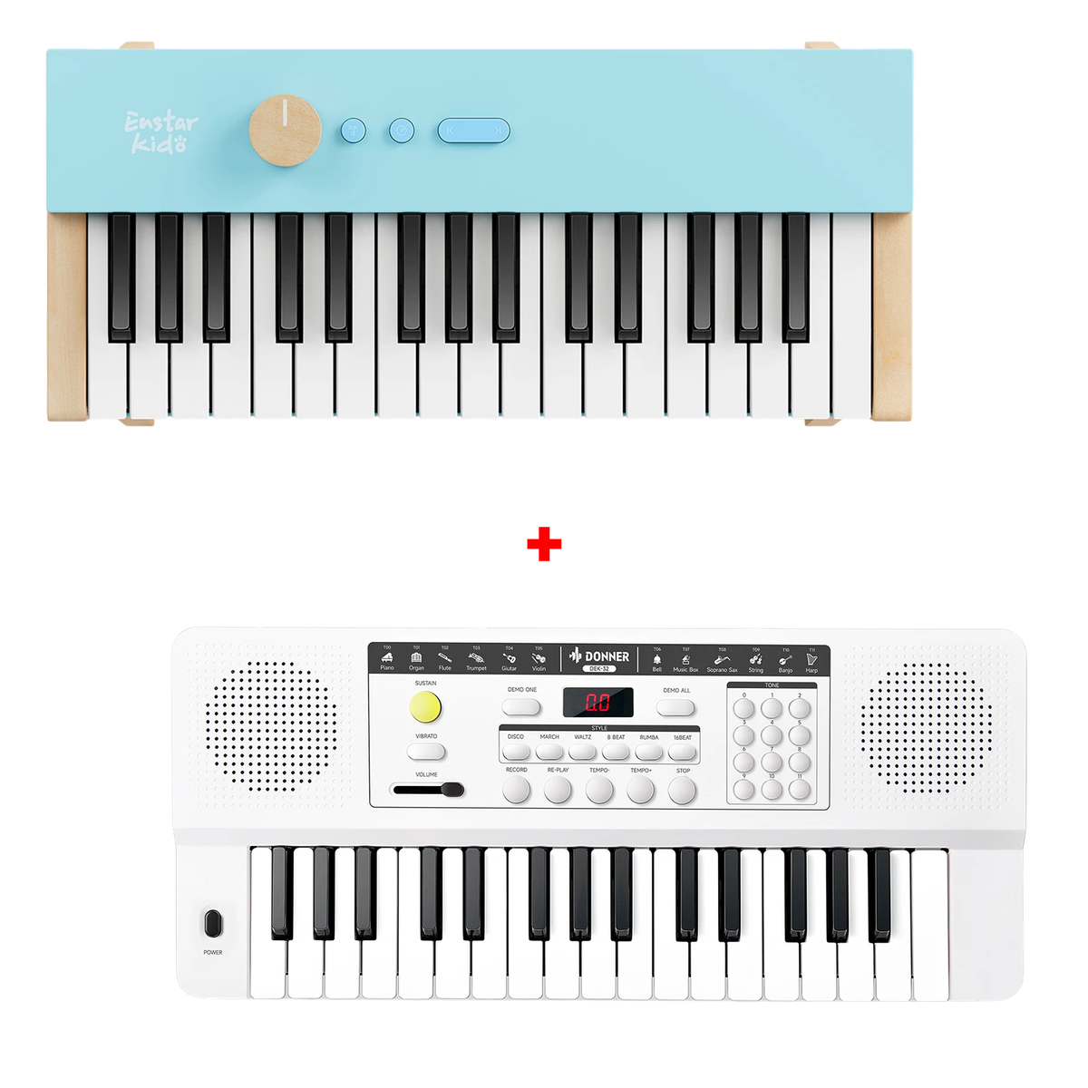 Donner DEK-32 à 32 touches Clavier électronique-KIDO 32 Touches Bleu + DEK-32 Blanc##