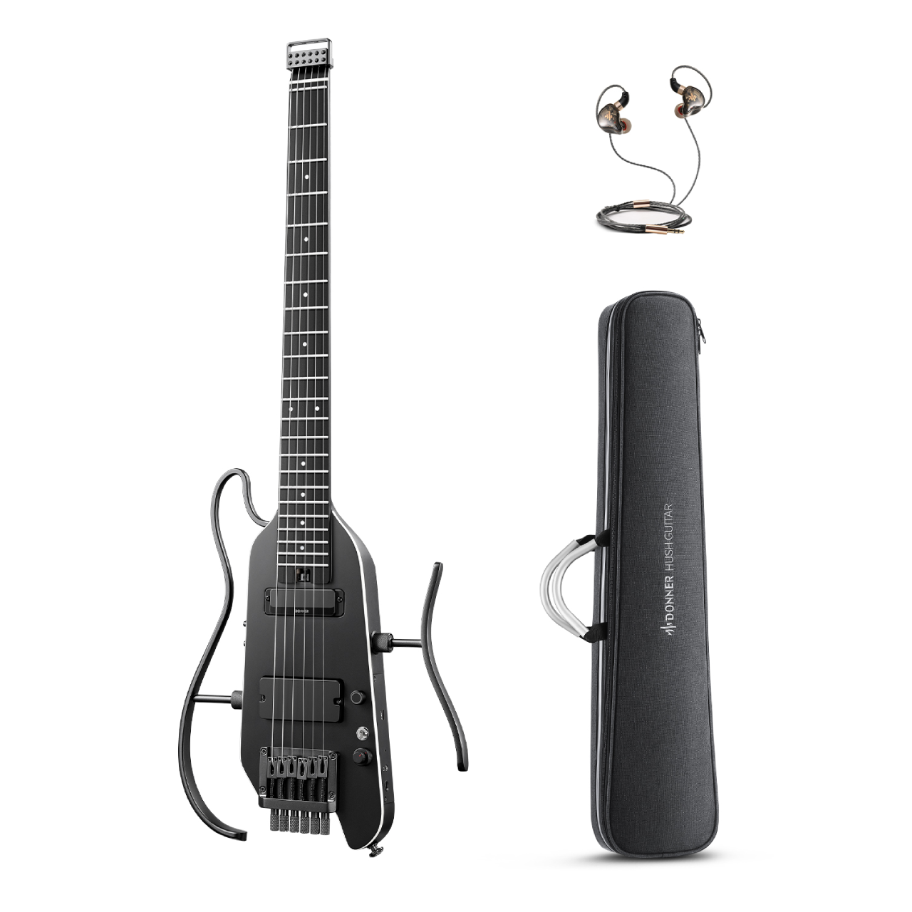 Donner HUSH X™ PRO Guitare Électrique-Noir##