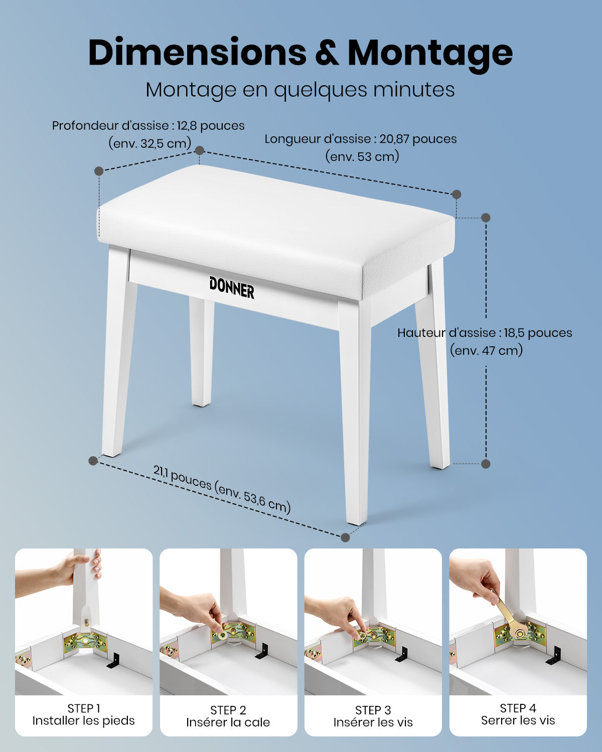 Donner OURA S200 Banquette de piano assortie